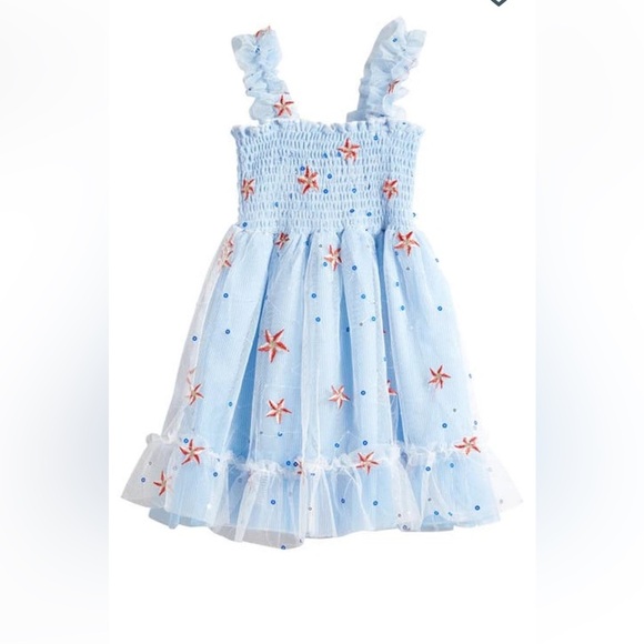 NWT Truly Me Blue Starry Girls Sundress Size 3T - Picture 1 of 5